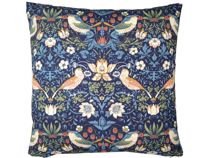 William Morris Gallery Navy Strawberry Thief Minor Cushions - Prices start for 2